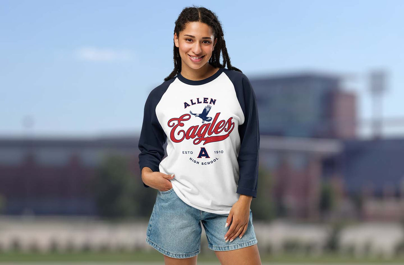 Allen High School Eagles Raglan T-shirts 