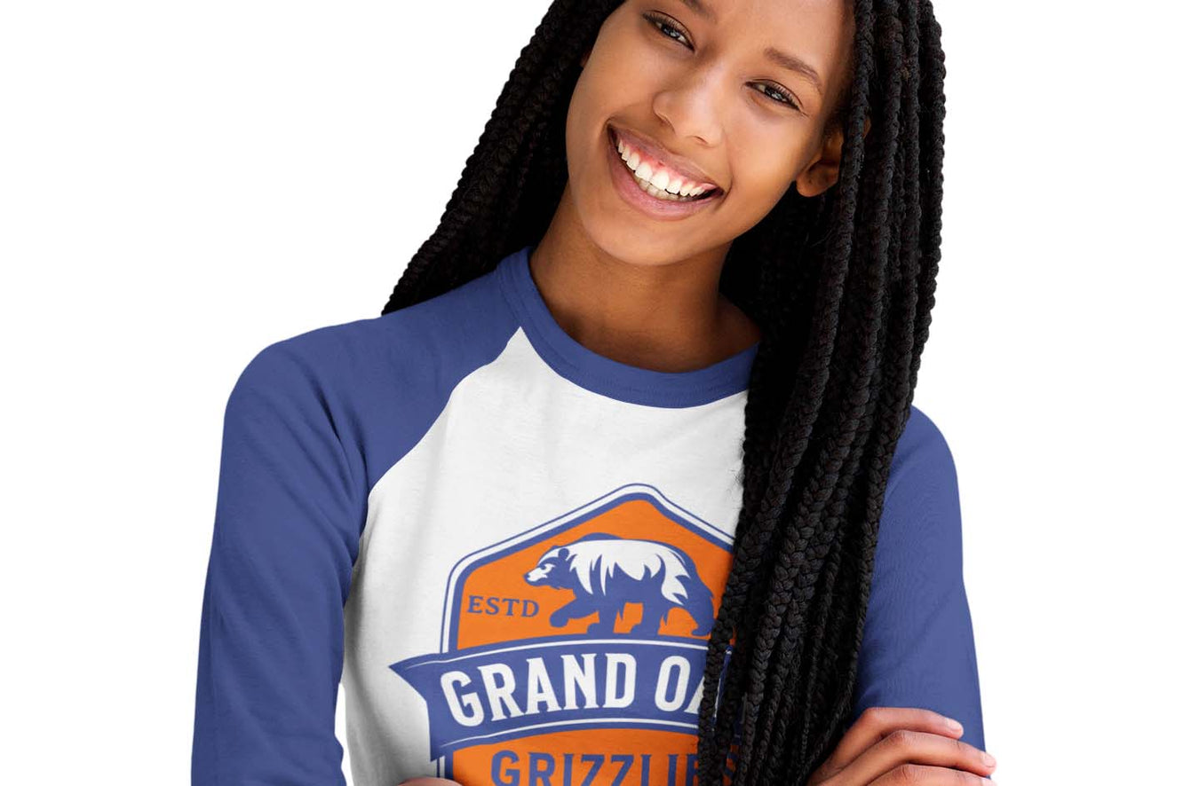 Grand Oaks High School Grizzlies Raglan T-shirts