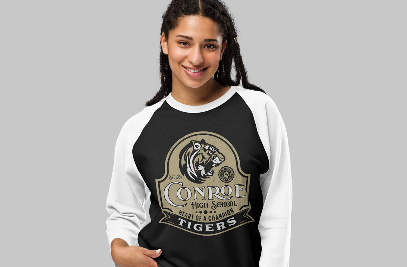 Conroe High School Raglan T-shirts