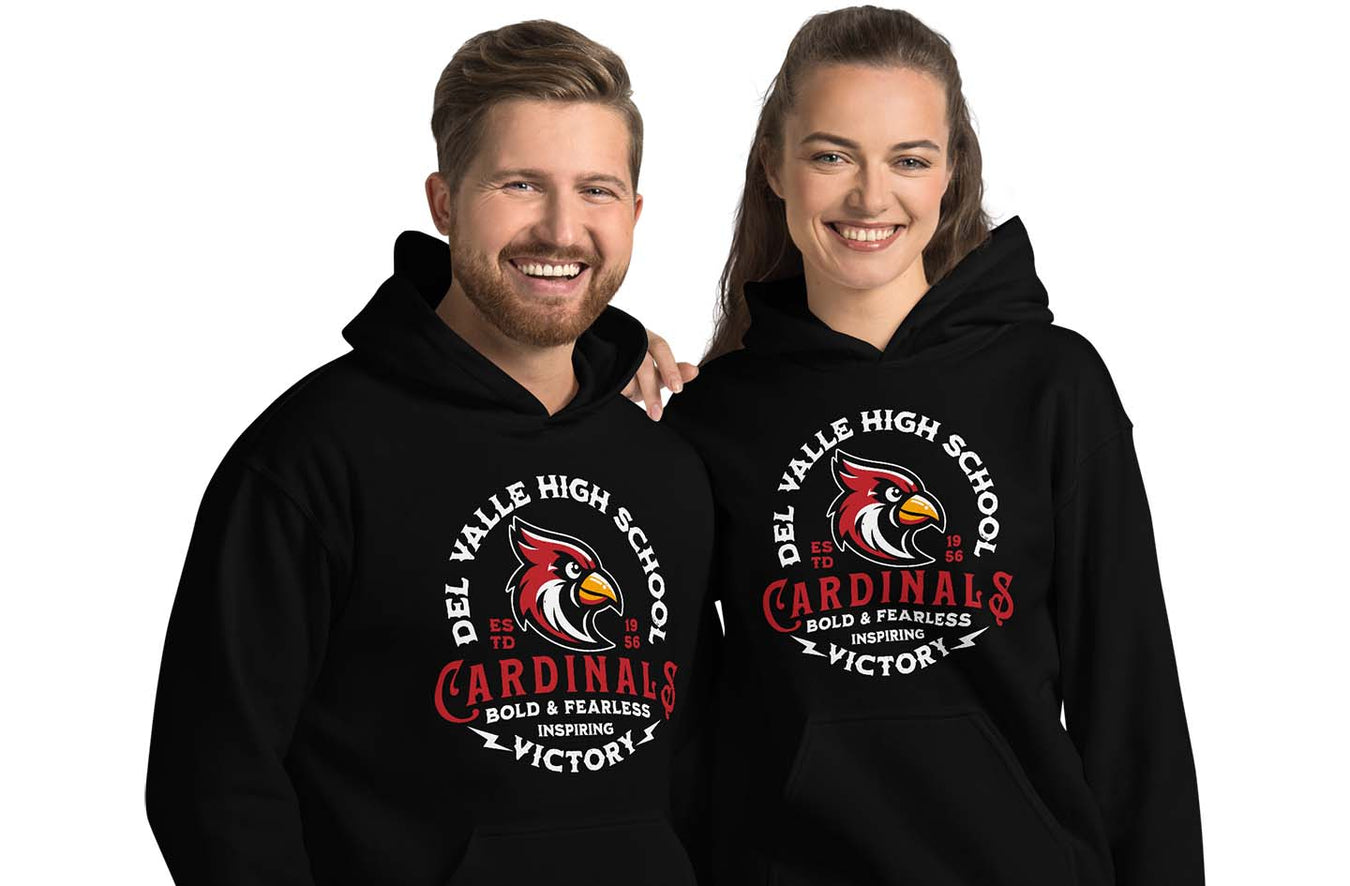 Del Valle High School Cardinals Classic Hoodies