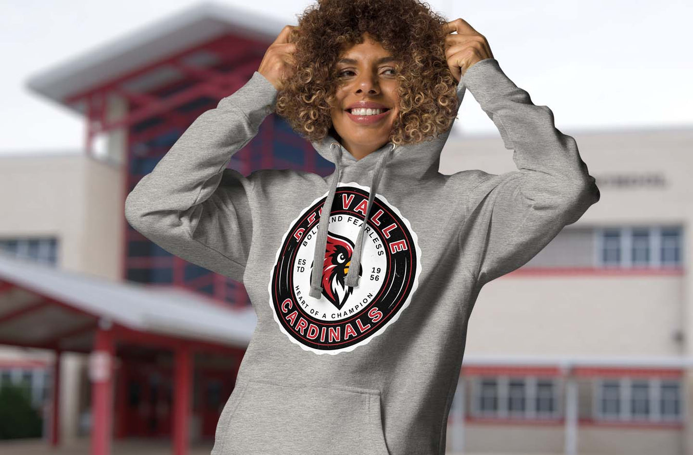 Del Valle High School Cardinals Premium Hoodies