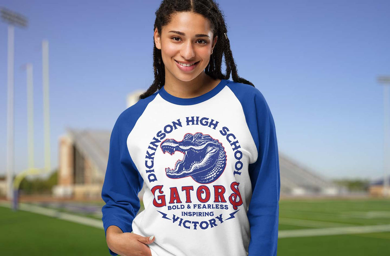 Dickinson High School Gators Raglan T-shirts