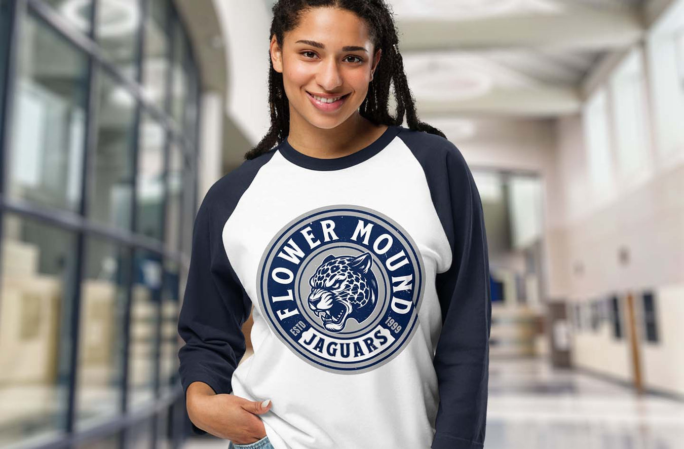 Flower Mound High School Jaguars Raglan T-shirts