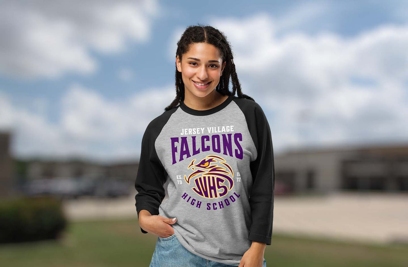 Jersey Village High School Falcons Raglan T-shirts Collection page