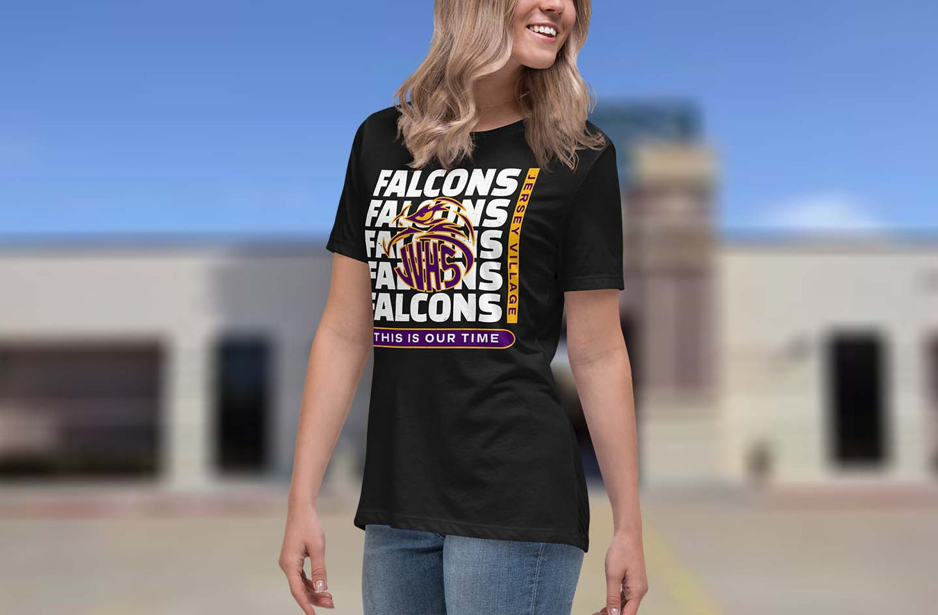 Jersey Village High School Falcons Women's Relaxed Fit T-shirts Collection page