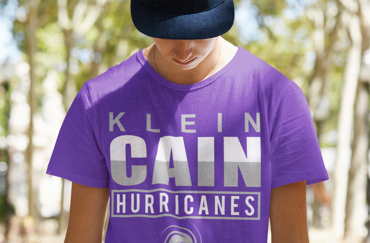 Hurricanes- Men's Klein Cain Logo Purple Fishing Shirt