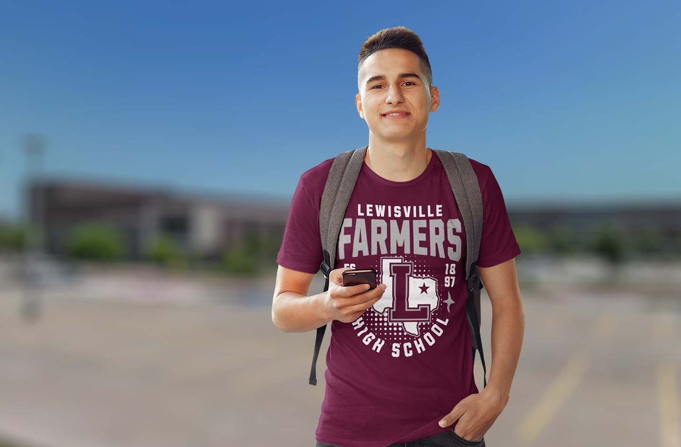 Lewisville high School Farmers Premium Unisex T-shirts Collection Page