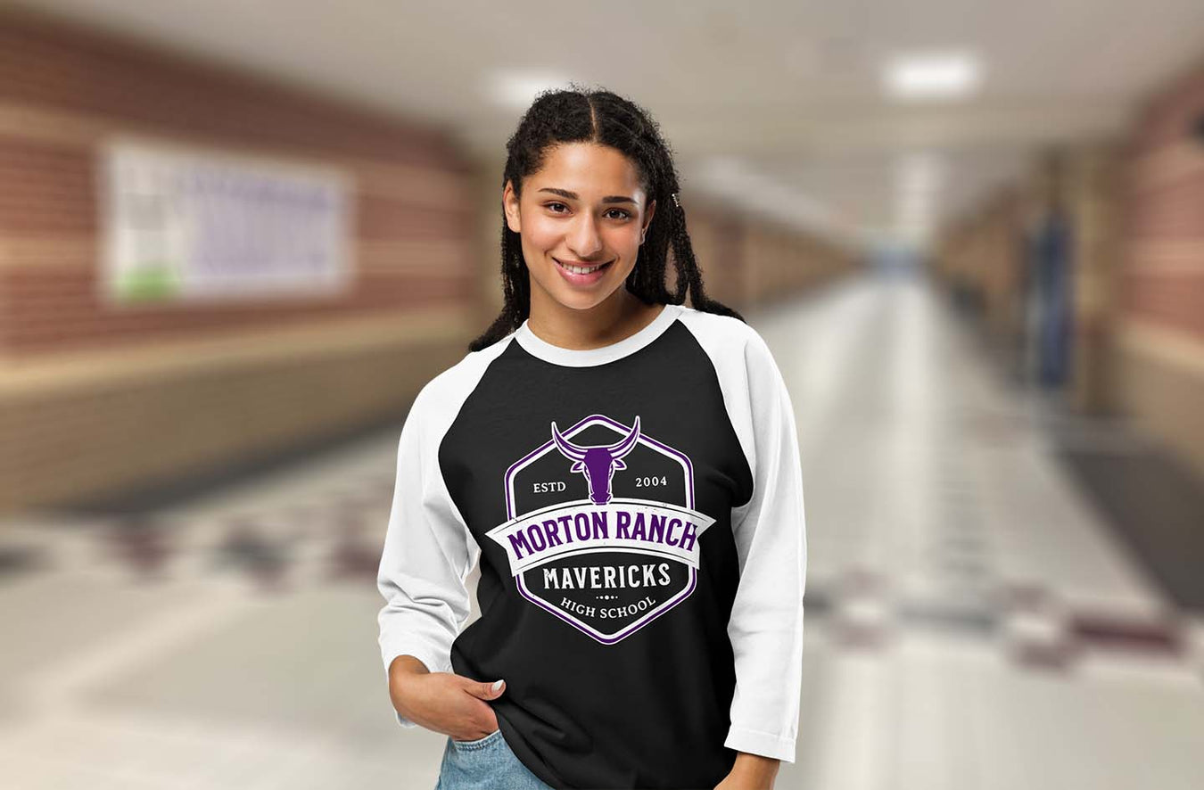 Morton Ranch High Schoool Premium Raglan T-shirts Collection Page
