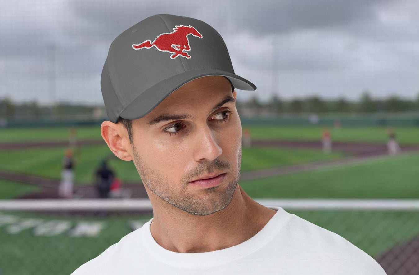 North Shore High School Mustangs Baseball Caps