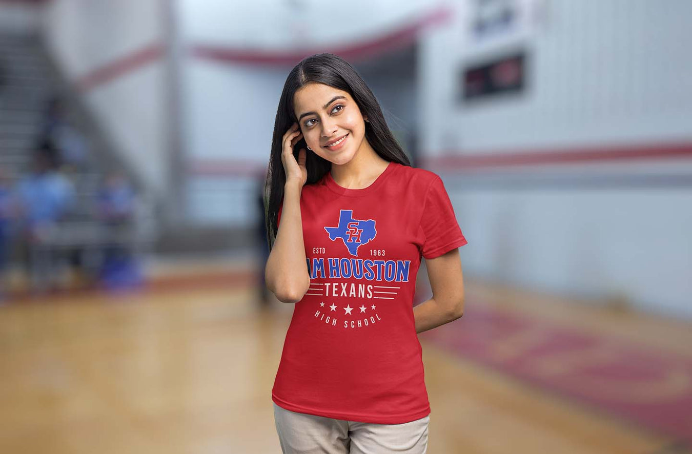 Sam Houston High School Texans Women's T-shirt collection page