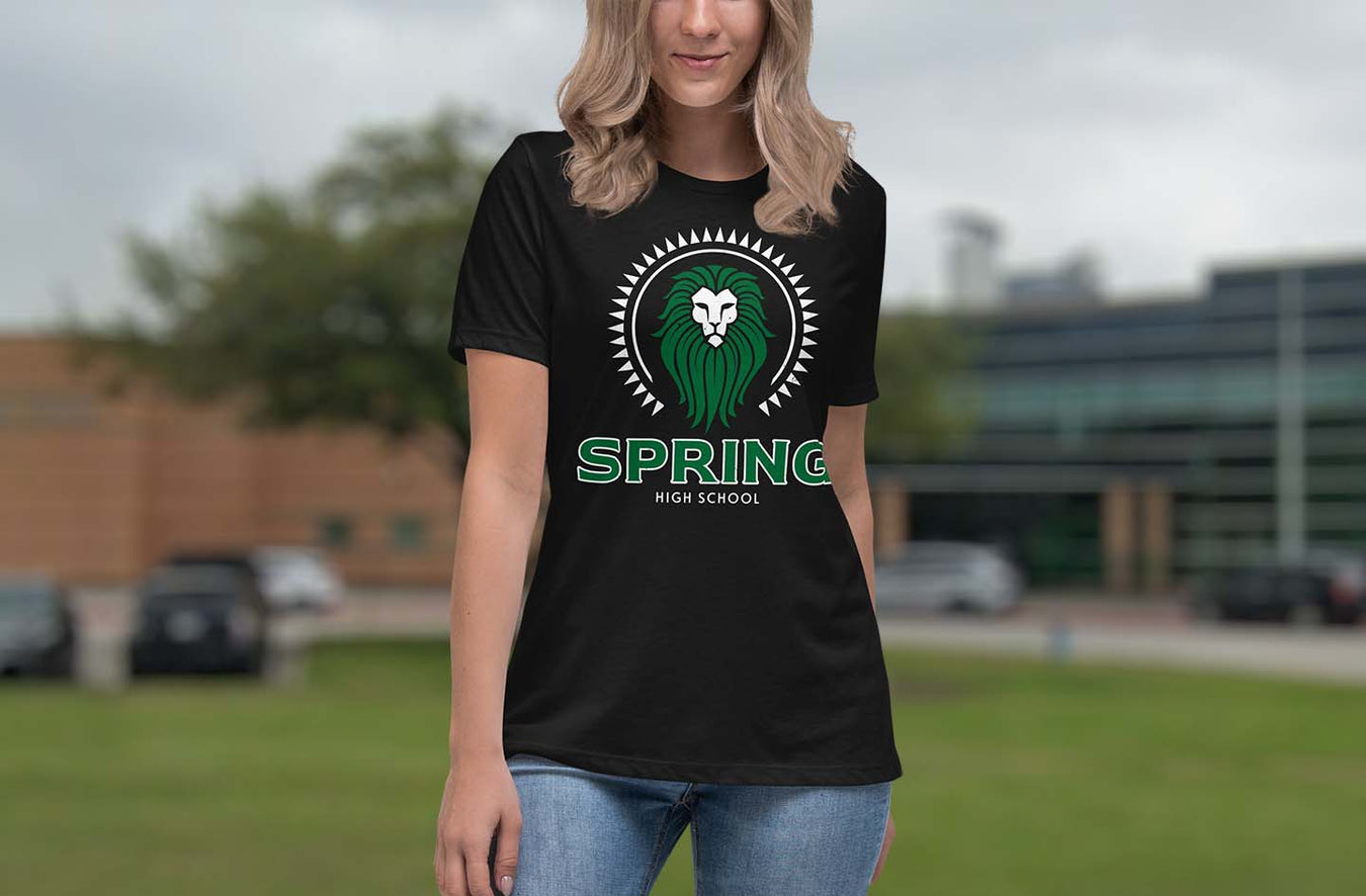 Spring High School Lions Relaxed Women's T-shirts