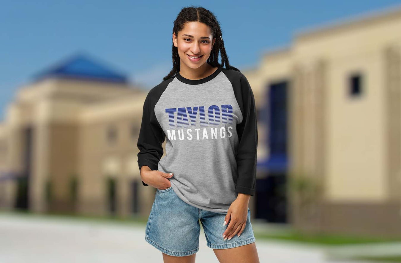 Taylor High School Mustangs Raglan T-shirts