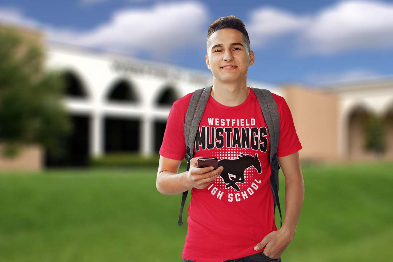 Westfield High School Mustangs Premium T-shirts