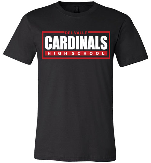 Del Valle High School Cardinals Black Premium T-shirt 49