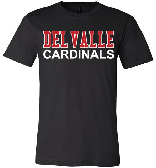 Del Valle High School Cardinals Black Premium T-shirt 10