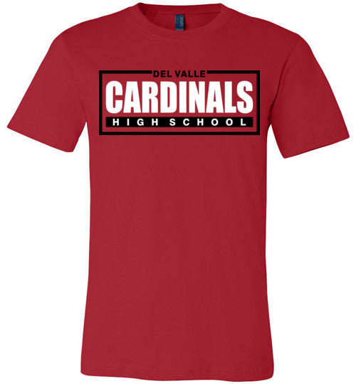 Del Valle High School Cardinals Red Premium T-shirt 49