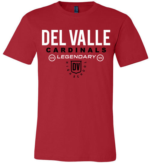 Del Valle High School Cardinals Red Premium T-shirt 03