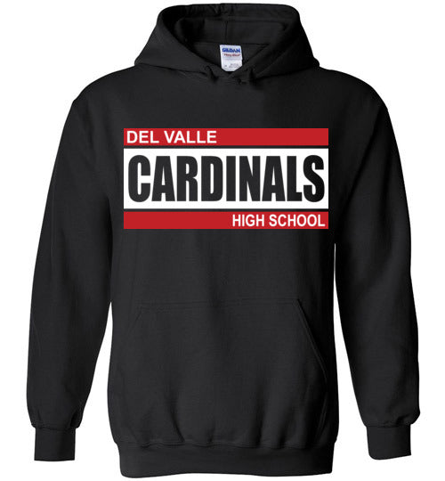 Del Valle High School Cardinals Black Classic Hoodie 98