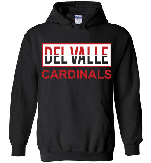 Del Valle High School Cardinals Black Classic Hoodie 31