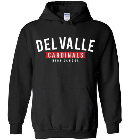 Del Valle High School Cardinals Black Classic Hoodie 21