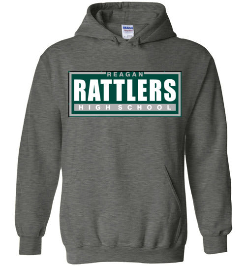 Reagan High School Rattlers Dark Heather Classic Hoodie 49