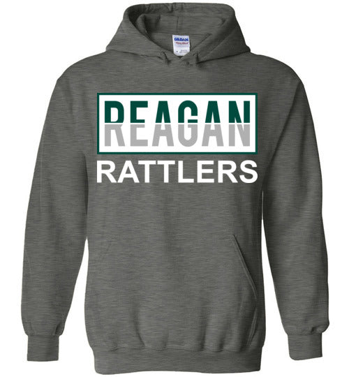 Reagan High School Rattlers Dark Heather Classic Hoodie 31