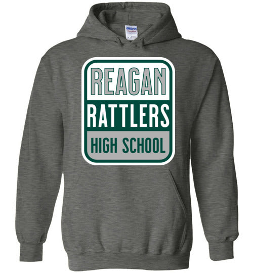 Reagan High School Rattlers Dark Heather Classic Hoodie 01