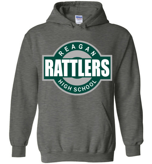 Reagan High School Rattlers Dark Heather Classic Hoodie 11