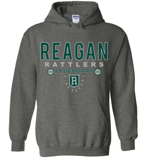 Reagan High School Rattlers Dark Heather Classic Hoodie 03