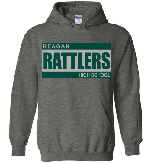 Reagan High School Rattlers Dark Heather Classic Hoodie 98