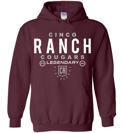 Cinco Ranch Cougars Maroon Unisex Hoodie 03