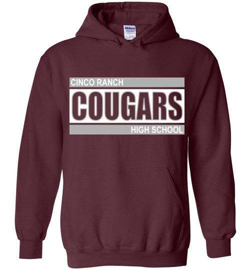 Cinco Ranch Cougars Maroon Unisex Hoodie 98