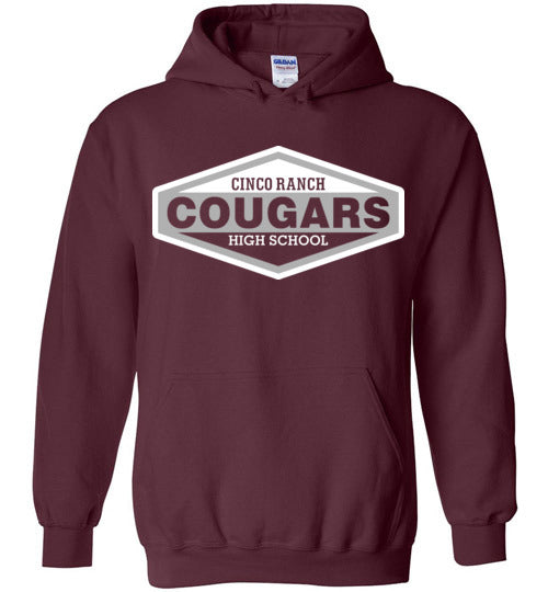 Cinco Ranch Cougars Maroon Unisex Hoodie 09