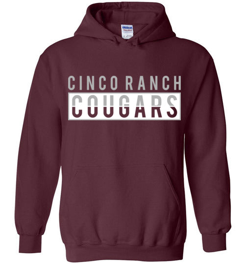 Cinco Ranch Cougars Maroon Unisex Hoodie 31