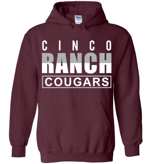 Cinco Ranch Cougars Maroon Unisex Hoodie 29