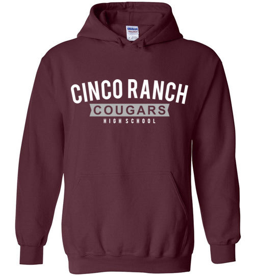 Cinco Ranch Cougars Maroon Unisex Hoodie 21