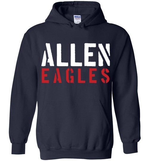 Allen High School Navy Unisex Hoodie 17