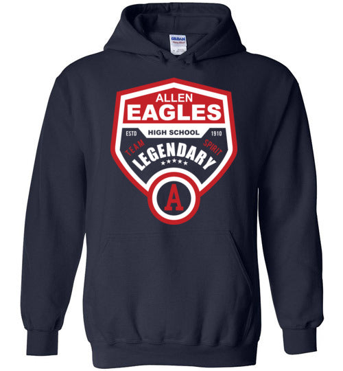 Allen High School Navy Unisex Hoodie 14