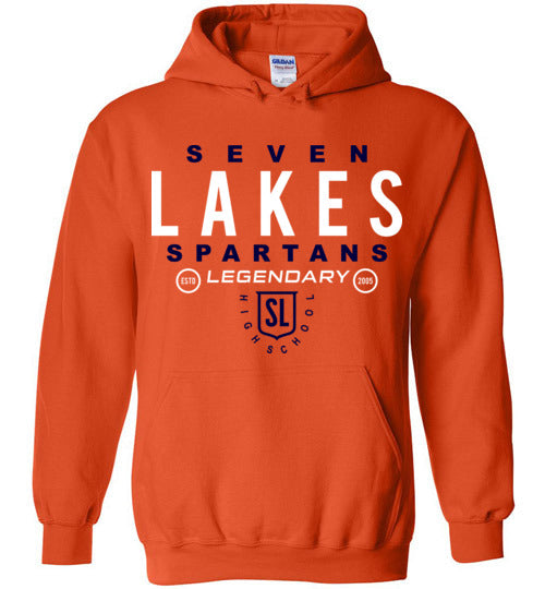 Seven Lakes High School Orange Unisex Hoodie 03