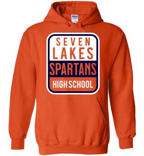 Seven Lakes High School Orange Unisex Hoodie 01