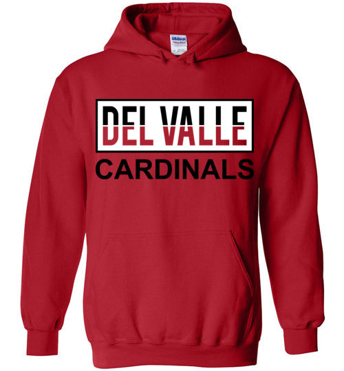 Del Valle High School Cardinals Red Classic Hoodie 31