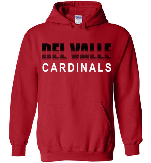 Del Valle High School Cardinals Red Classic Hoodie 24