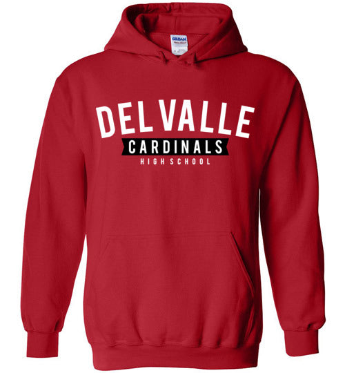 Del Valle High School Cardinals Red Classic Hoodie 21