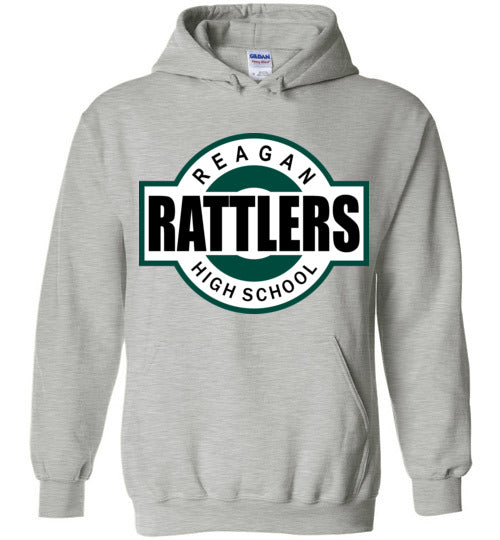 Reagan High School Rattlers Sports Grey Classic Hoodie 11