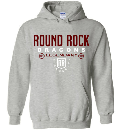 Round Rock High School Sports Grey Classic Hoodie 03