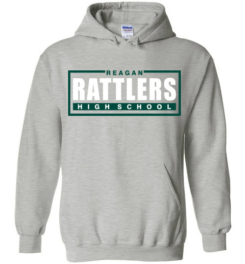 Reagan High School Rattlers Sports Grey Classic Hoodie 49