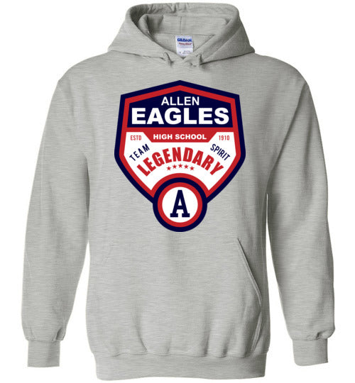 Allen High School Sports Grey Unisex Hoodie 14