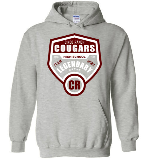 Cinco Ranch Cougars Grey Unisex Hoodie 14