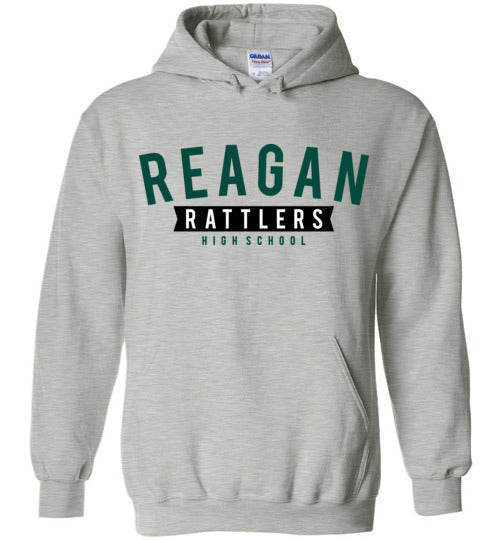 Reagan High School Rattlers Sports Grey Classic Hoodie 21