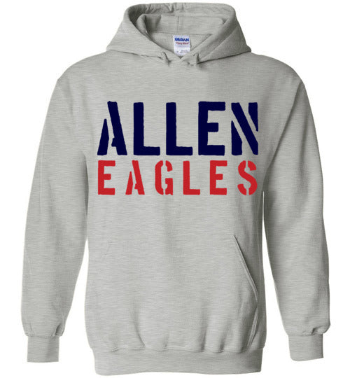 Allen High School Sports Grey Unisex Hoodie 17